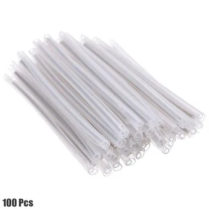 100 Pcs 60mm x 1.5mm Fiber Optic Fusion Splice Protector Tube Sleeve Steel Rod - Afbeelding 1 van 5