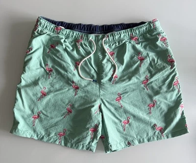 Tommy Bahama Hombre XL Estampado Flamenco Bañador Pantalones Cortos de Natación Color Verde azulado Foto 1 de 4