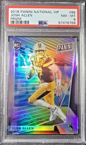 Panini The National VIP Rookies 2018/99 Silver Prizm #86 Josh Allen RC SP PSA 8 - Imagen 1 de 20