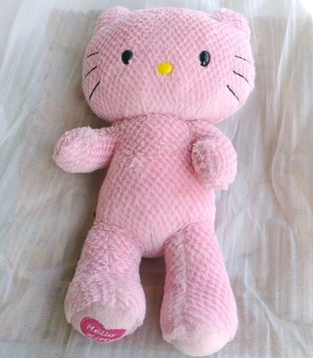 Build A Bear Workshop Sanrio 2011 Hello Kitty Pink Waffle Plush Retired No Bow  - Image 1 of 4