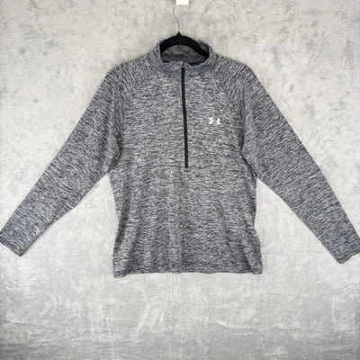 Under Armour Hombres XL HeatGear Gris 1/2 Cremallera Ligero Pullover Manga Larga Camisa Foto 1 de 4
