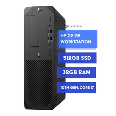 HP Z Series Workstation PC - Intel i7 10th Gen 32GB RAM 512GB SSD Windows 11 Pro - Image 1 of 4