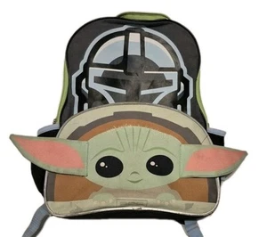 Star Wars The Mandalorian Baby Yoda Backpack Grogu With Ears Kids Teens - Picture 1 of 17