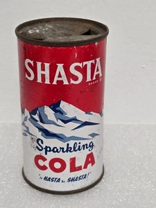 Vintage Hasta Be Shasta Sparkling Cola Flat Top Soda Pop Dose - Bild 1 von 6