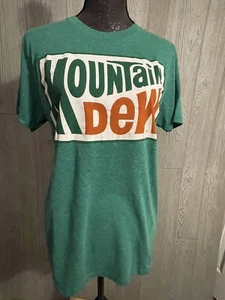 Mountain Dew Mens Size Medium Green Polyester Blend Logo T-shirt - Picture 1 of 8