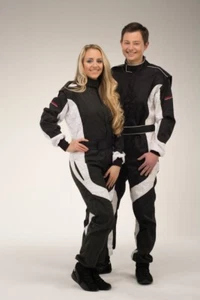 Kartoverall, Kartanzug, keep-racing® Cruiser Overall, schwarz/weiß, Größe 48(S) - Bild 1 von 1