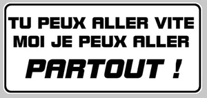 TU PEUX ALLER VITE 4X4 OFF ROAD AUTOCOLLANT STICKER 160mmX75mm  (TA075) - Imagen 1 de 1