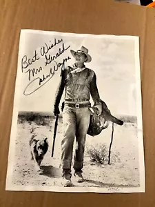 John Wayne Very Rare Autographed 8" by 10" Photo Hondo - Picture 1 of 8