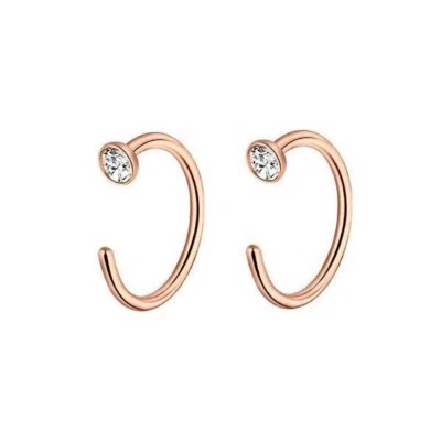 20Pcs Nose Ring Hoop Clear CZ Top Surgical Steel Helix Earring Body Piercing 20G - Image 1 of 4