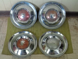 1954 Mercury Hub Caps 15" Set of 4 Wheel Cover 54 Merc Hubcaps - Picture 1 of 6