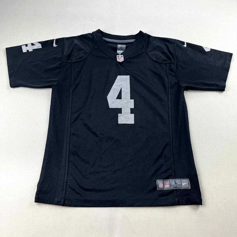 Nike Oakland Raiders Derek Carr Jersey Youth Large Black NFL Football Las Vegas Cover
