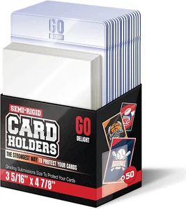 Tarjeteros semirígidos - 50 tarjeteros para tarjetas coleccionables y funda de 50 centavos - Imagen 1 de 12