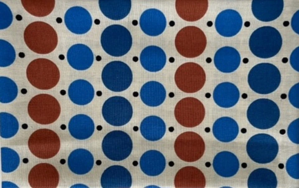 Denyse Schmidt-Katie Jump Rope Collection-Big Dot Little Dot Brown & Blue (FTQ) - Image 1 of 1