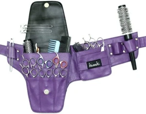 Hairdressing Tool Belt Scissor Pouch Kassaki Shear Holder Bag in Purple - Picture 1 of 3