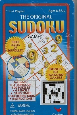 Sudoku - Original Travel Game in Collectors Tin - BONUS 50 Kakuro Games - NEW!! - Image 1 of 3