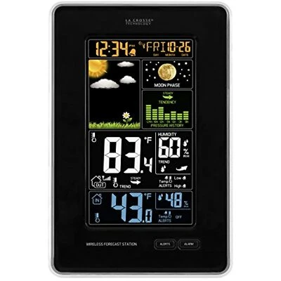 LaCrosse 308-1425 Wireless Color Digital Weather Forecast Station & Atomic Clock - Image 1 of 4