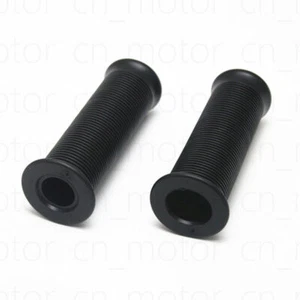 Black Universal Rubber 7/8" 22mm Handlebar Hand Grip Bar End For Suzuki Kawasaki - Bild 1 von 6