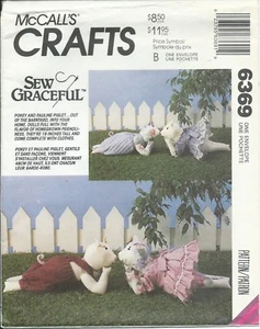 M 6369 sewing pattern 19" tall PIGLET PIG HOG DOLLS & CLOTHES Swine Farming TOYS - Picture 1 of 1