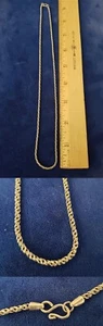 Solid 925 Sterling Silver Twist 19.5" Long Chain Necklace nl54 - Picture 1 of 1