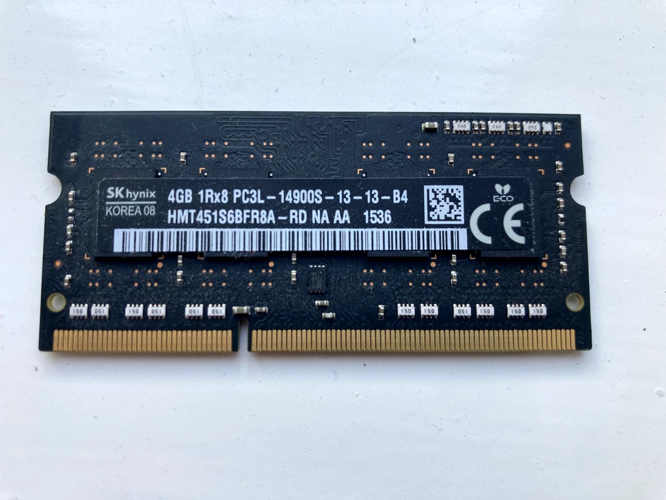 SK hynix 4GB 1RX8 PC3L-14900 DDR3L 1866MHz 1.35V 240pin SODIMM Memory RAM - Image 1 of 4