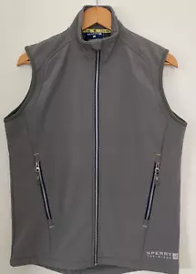 Men's Sperry Top Sider Vest STS 35 Soft-Shell Fleece Lined Zipper Pockets Sz Med - Picture 1 of 8
