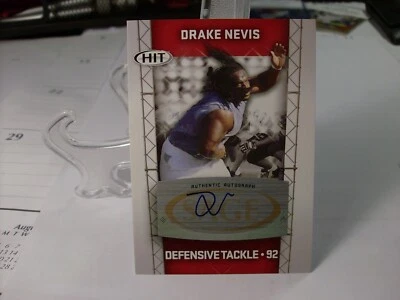 2011 SAGE HIT Autographs  #A92 - Drake Nevis AU - LSU Tigers  11-042 - Image 1 of 2