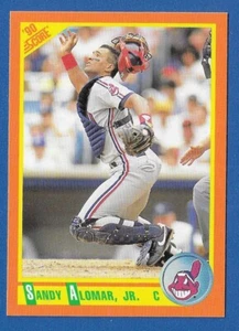 SANDY ALOMAR, JR. CLEVELAND INDIANS #18T - SCORE TRADED NM-MT 1990 - Picture 1 of 2