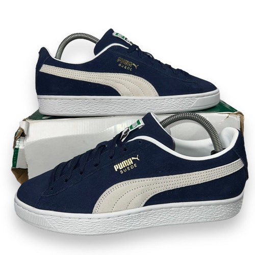 OFF WHITE Sneakers Puma scamosciate classiche XXI blu pavone bianco sporco 374915 04 uomo 8