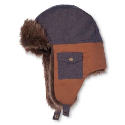 DICKIES BLUE / BROWN TROUT CREEK TRAPPER HAT WITH EAR FLAP - Image 1 of 4