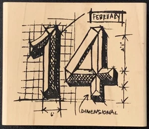 Stampers Anonymous Tim Holtz Dimensional February 14 Rubber Stamp - Picture 1 of 4