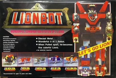 VOLTRON Lionbot 1980 Chogokin Die-Cast Metal 5 in 1 Robot Taiwan Version New Cover
