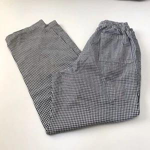 Chef Works Pants Mens Size Small S Black & White Gingham Checkered Plaid - Picture 1 of 10