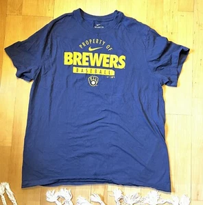 The Nike Tee Brewers Baseball Men T-shirt Size XL - Picture 1 of 2