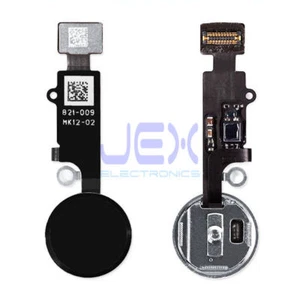 Black Home Button/Touch Fingerprint ID Sensor Flex Cable For iPhone 7, 8 Plus SE - Picture 1 of 1