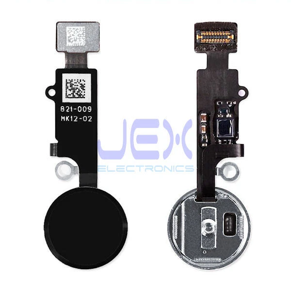 Black Home Button/Touch Fingerprint ID Sensor Flex Cable For iPhone 7, 8 Plus SE - Image 1 of 1