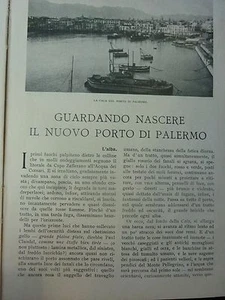 *ARTICOLO : IL NUOVO PORTO DI PALERMO  1928 - Picture 1 of 1