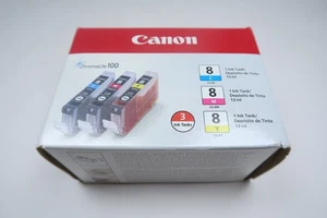 Canon CLI-8, 3 Tintentanks CMY (Cyan, Magenta, Gelb), ungeöffnete Verpackung - Bild 1 von 1
