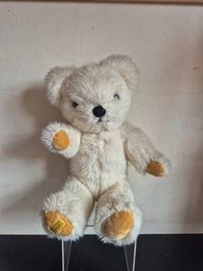 Oso de peluche articulado Merryought Vintage años 80 blanco crema mohair, 15" de alto (V4) - Imagen 1 de 13