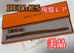 Hermès Fauve Barenia Leather Attelage Double Tour Apple Watch Band 38-42mm - Photo 1 sur 11