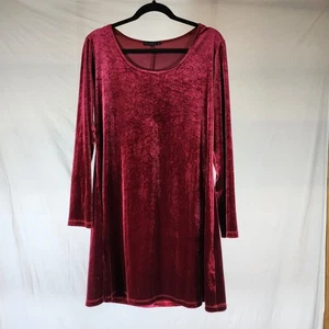 Tiana B. Velvet Dress Large Plum Long-Sleeve A-Line Goth Vampire Fairy Festival - Picture 1 of 9