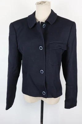Chaqueta Blazer Emporio Armani Mujer 44 Vintage Azul Lana Foto 1 de 4