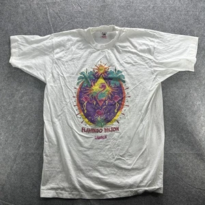 Camisa De Colección Flamingo Hilton Para Hombres XL Blanca Laughlin Casino Flamingo Gráfico Años 90 - Imagen 1 de 16