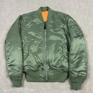 Alpha Industries MA-1 Reversible Bomber Flight Jacket Mens Medium Military USAF - Picture 1 of 9
