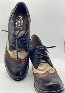 L'Artiste Spring Dress Bardot Shoes Women’s Derby Oxford Bootie Brown Sz 38 NEW - Picture 1 of 20
