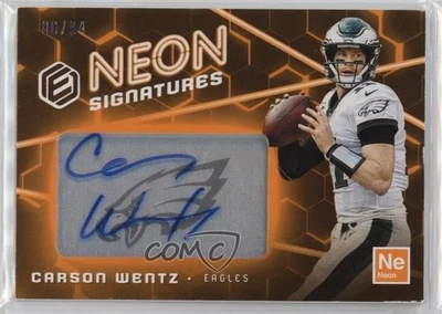 2018 Panini Elements Neon Signatures Tier 2 Orange /94 Carson Wentz #NS2-CW Auto - Image 1 of 2