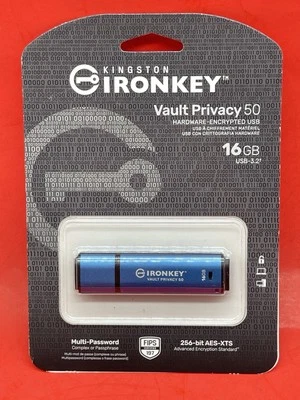 16GB Kingston Technology IronKey Vault Privacy 50 USB3.2 Type-A  Flash Drive - Image 1 of 2