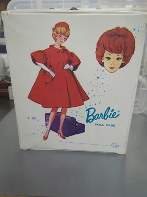 Vintage 1963 Mattel white Carrying Case for Barbie with Red Dress - Image 1 of 4