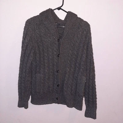 Mens GAP Button Up Chunky Knit Wool Cardigan Size Small - Image 1 of 4