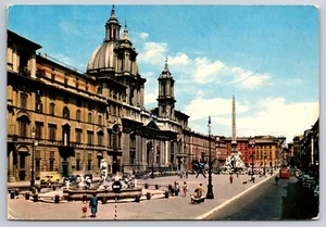 Piazza Navona in Rom, Italien 70er Jahre Postkarte - Bild 1 von 2