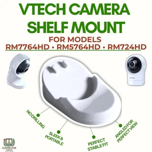 VTech Baby Monitor Angled Shelf Mount: No-Drill Camera Stand, 3D Printed - Picture 1 of 5